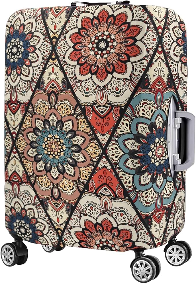7-Mi Travel Trolley Case Cover Protector Suitcase Cover 19"-20" Trolley case Luggage Storage Covers for Men Women, Retro