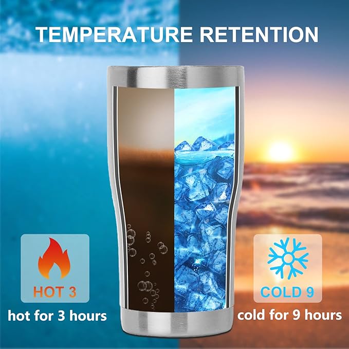 DOMICARE 20oz Tumbler with Lid Stainless Steel Tumblers Bulk, Double Wall Vacuum Insulated Coffee Travel Mug, Stainless Steel