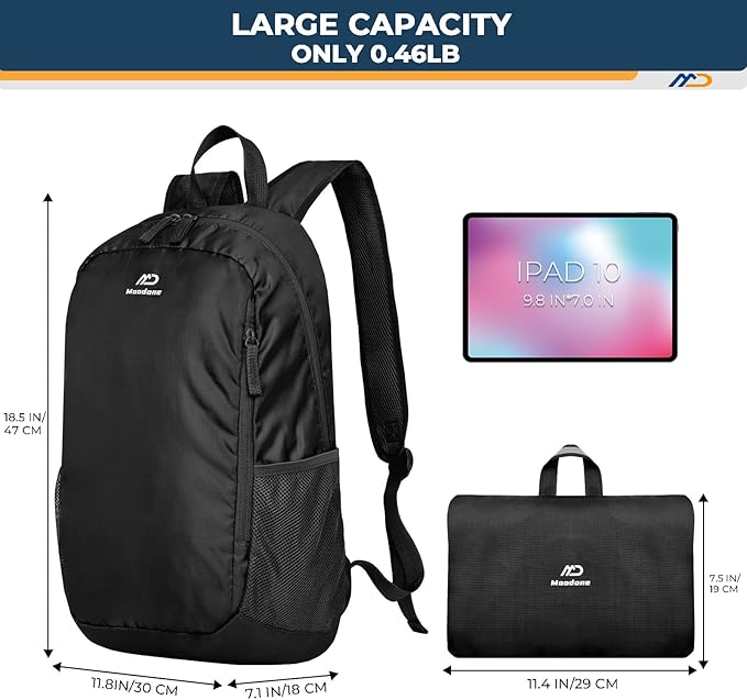Lightweight Packable Hiking Backpack,30L Back Pack Travel Outdoor Waterproof Foldable Ultralight Camping Vacation Daypack for Woman Man