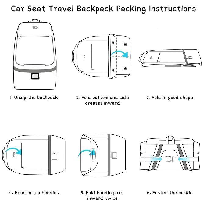 Car Seat Travel Bag,Padded Car Seats Backpack with Steel Cable Handle and Reflective Stripes, Large Durable Carseat Carrier Bag,Airport Gate Check Bag,Infant Seat Travel Bag with Shoulder Strap,Green