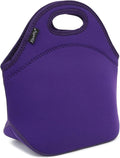 FlowFly Neoprene Kids Lunch box Insulated Soft Bag Mini Cooler Thermal Meal Tote Kit for Boys, Girls,Men,Women,School,Work, Office, Purple
