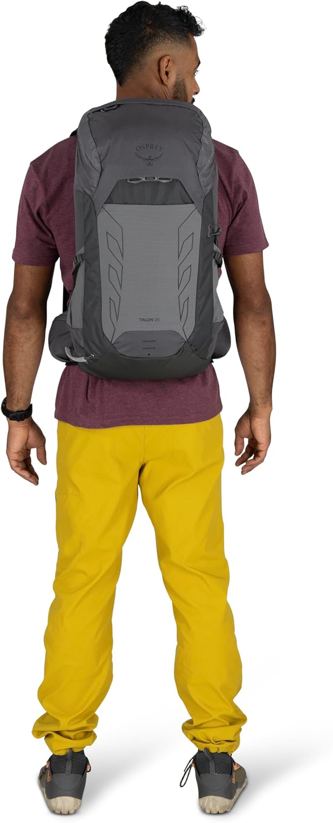 Osprey Talon 26L Men's Lightweight Hiking Backpack with Hipbelt, Phantom Grey/Dark Charcoal
