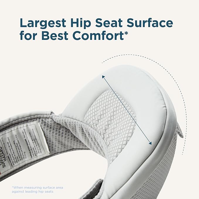 Ergobaby Alta Hip Seat All-Position Breathable Mesh Hip Seat & Carrier, Graphite Grey