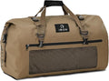 IRON JIA'S Motorcycle Dry Bag - Waterproof Duffle & Luggage Tail Bag Saddle Bags with Roll Top Closure, Shoulder Straps, Inner Pocket and Mesh Pocket (Brown, 50L)