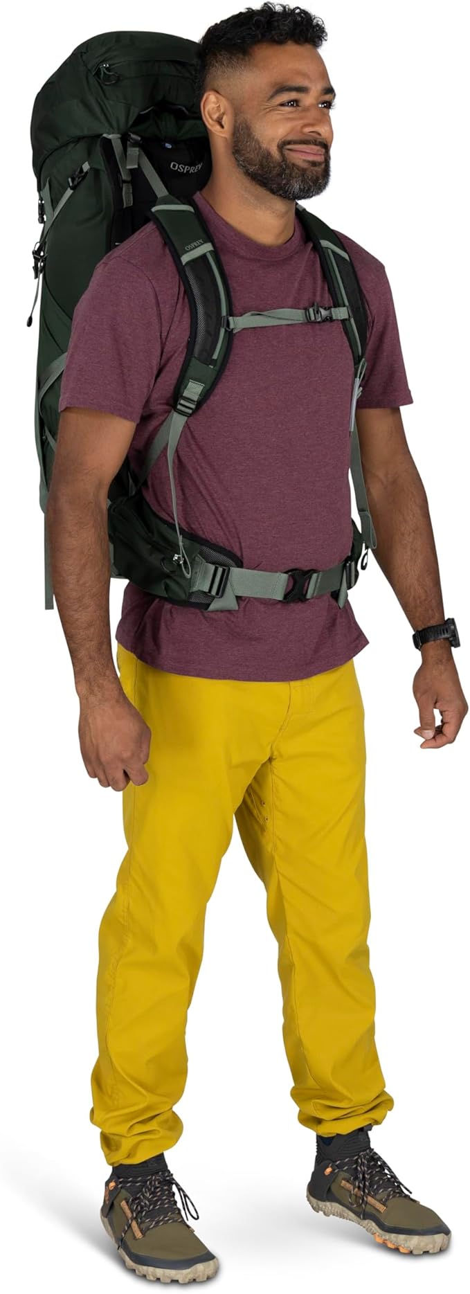 Osprey Talon 44L Men's Lightweight Hiking Backpack with Hipbelt, Green Canopy/Pine Leaf, S/M