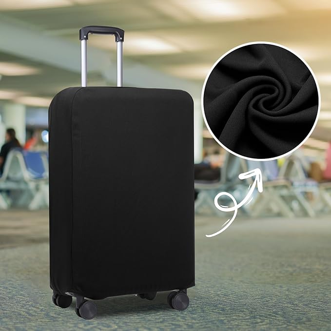 PATIKIL Luggage Cover, Suitcases Covers Elastic Carry on Cover Protector Washable Scratch-Resistant Fits 28-29 Inch Luggage for Travel Business Trips, Black