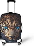 Cool Laopard Luggage Cover Universal Fit 18-21 Inch Luggage with Zipper Anti-Slip Elastic Spandex Luggage Covers Protector Scratch Resistant Travel Suitcase Cover Washable Baggage Cover