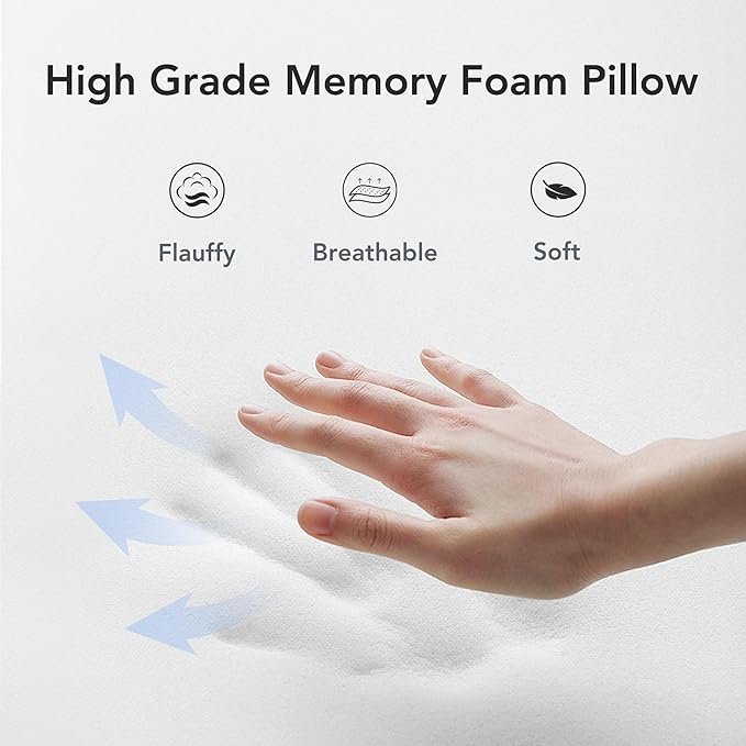 Travel Pillow, 100% Pure Memory Foam Travel Neck Pillow Airplane Neck Support Ergonomic Design for Traveling Suitable for Airplanes,Offices and Cars-Cooling Silk Black