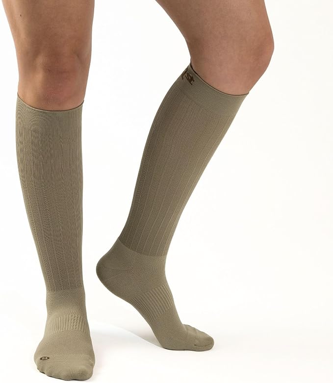 Medical Grade Compression Socks for Men & Women 15-20 mmHg by OrthoSleeve (Tan, Medium)