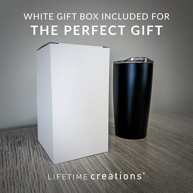 Lifetime Creations Personalized Football Coach Tumbler: Custom Football Coach Gift, Coaches Coffee Travel Mug from Team, Insulated Engraved Stainless Steel 20 Ounce Cup (Matte Black)