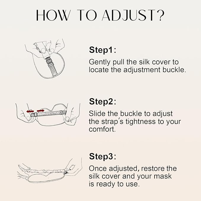 ZIMASILK Adjustable 100% 22 Momme Mulberry Silk Sleep Mask for Sleeping, Filled with Premium Mulberry Silk, Softest & Breathable Eye Sleeping Mask (Golden)