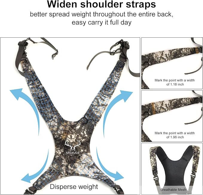 Binocular Harness Chest Pack: Waterproof Bino Case with Rangefinder Pocket for Birdwatching and Hiking