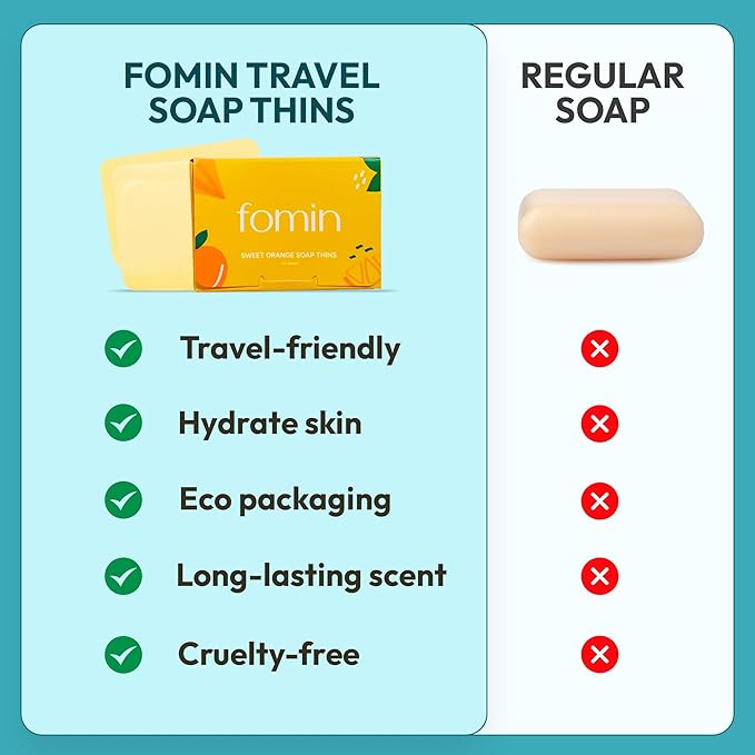 FOMIN - Antibacterial Paper Soap Sheets for Hand Washing - (100 Sheets) Rose Portable Travel Soap Sheets, Dissolvable Camping Mini Soap, Portable Hand Soap sheet
