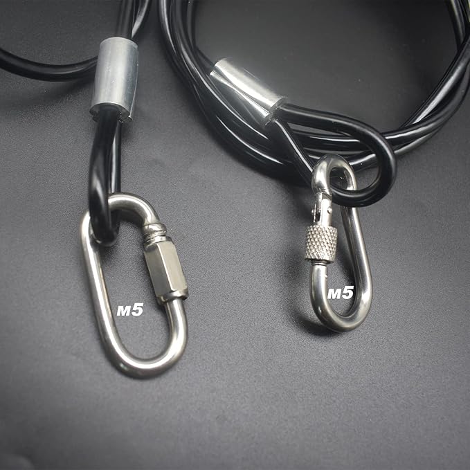 15 pcs 7.9 inch(20cm) 3mm Thickness Stainless Steel Wire Cable with Loops Vinyl Cover Coated Short Rope Lanyard Lock Safety Tether Chains,Red