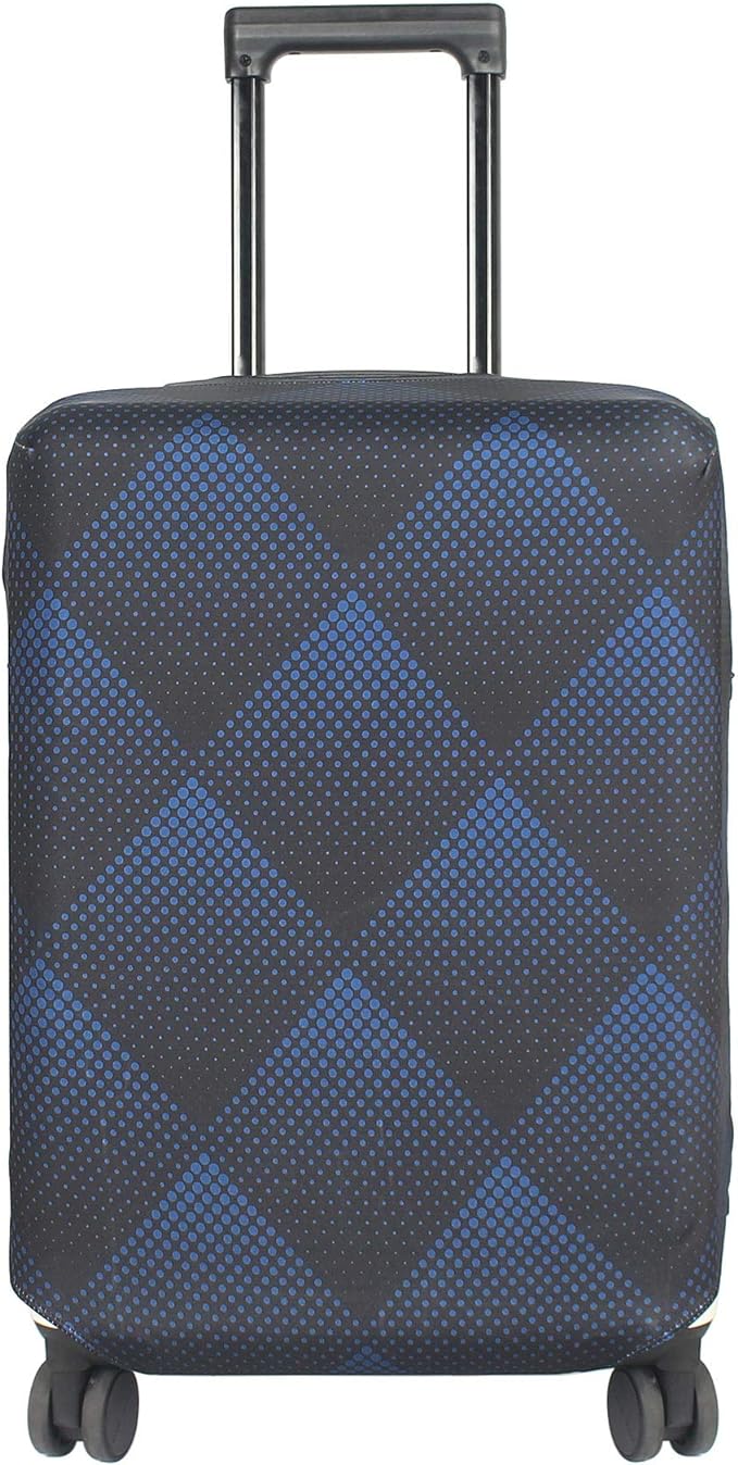 HYPER VENTURE Washable Luggage Cover - Fashion Suitcase Protector Fits 18-22 Inch Luggage (Blue Cube, S)