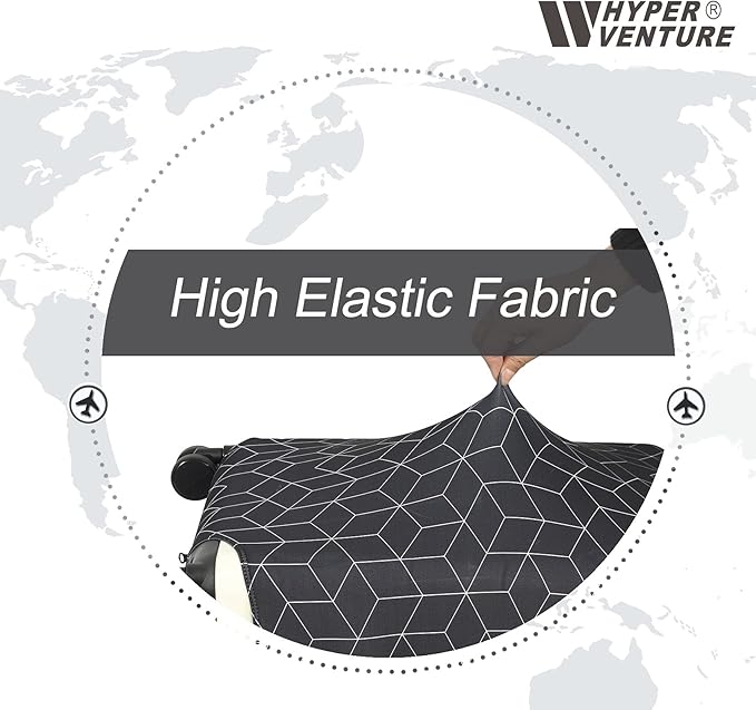 HYPER VENTURE Washable Luggage Cover - Fashion Suitcase Protector Fits 18-22 Inch Luggage (Color Dots, S)