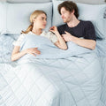 Cozy Bliss Cooling Blanket for Hot Sleepers, Q-Max 0.4 Cooling Comfort Queen Size, Cold Blankets for Night Sweats Sleeping, Ultra-Cool Lightweight Breathable Summer Blanket for Bed