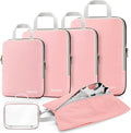 Gonex Compression Packing Cubes, 3pcs/4pcs Expandable Storage Travel Luggage Bags Organizers