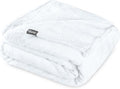 Bare Home Fleece Blanket - Throw Extra Long - Ultra-Soft Lightweight for Bed, Sofa, and Couch - Luxury Microplush - Cozy Warm Blanket (Throw XL, White)