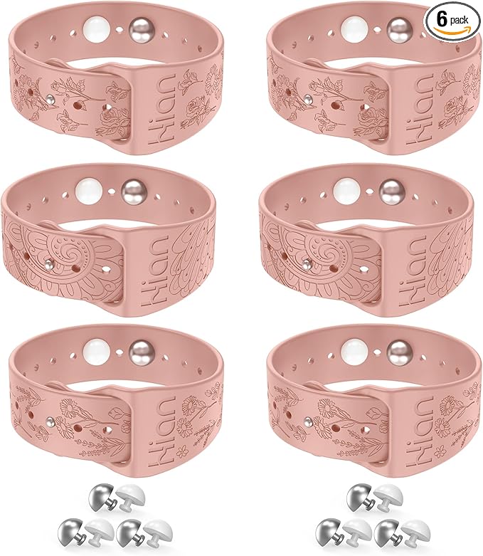 Hion Motion Sickness Bracelets Sea Sickness Wristbands for Motion Sickness/Morning Sickness/Pregnancy Nausea Anti Nausea Wristband Acupressure Nausea Bands Motion Sickness Bands（3Pairs-Pink）
