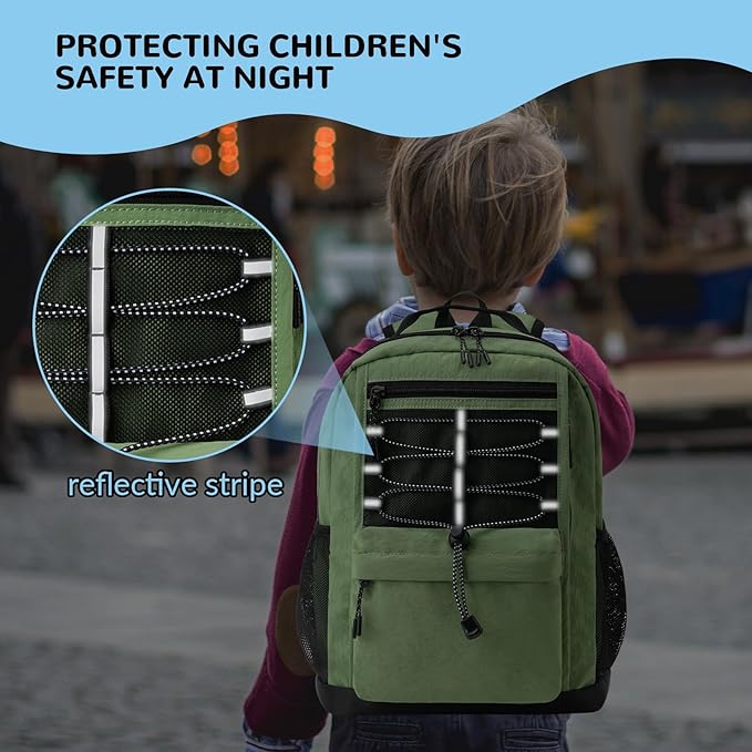 10L Small Size Casual Backpack for Kids Girls Boys Ages 3-9, Mini Waterproof Outdoor Sport Travel Hiking Camping Daypack (Khaki)