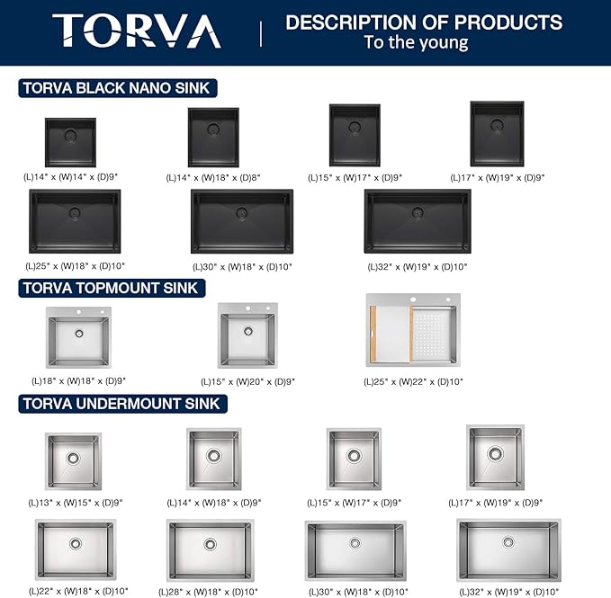 TORVA 15 x 17 Inch Gloss Black Ceramic Coating with NanoTek Undermount Kitchen Sink, PVD Coated Gunmetal Sink16 Gauge Stainless Steel Wet Bar or Prep Sinks Single Bowl, Fits 18" Cabinet,Dark Gray