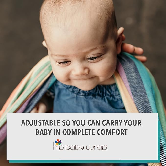 Hip Baby Wrap Ring Sling Baby Carrier for Infants and Toddlers - 100% Soft Cotton Baby Wraps Carrier for Babies 8-35 lbs - Perfect Baby Shower Gifts Moms and Dads - Nursing Cover (Mediterranean)
