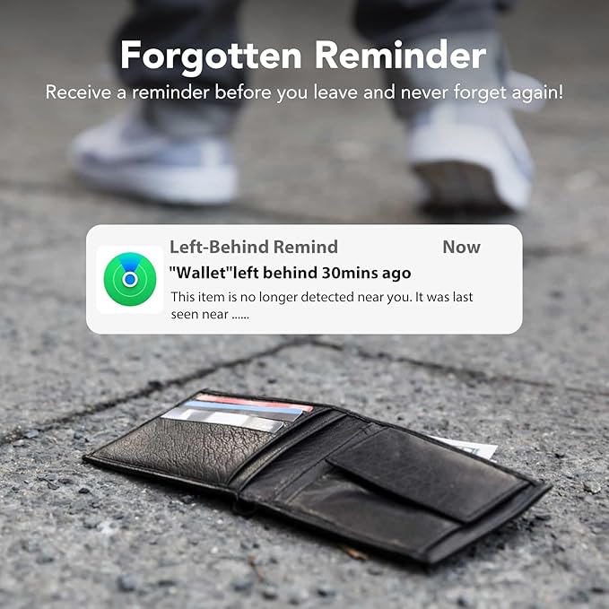 CASCHO Smartcard - Wallet Tracker Card, Compatible with Apple Find My App, Waterproof and Splash-Proof, Keys Finder and Item Locator for Passport, Bags, Laptop, Black 2 Pack