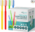 12 Pack Disposable Toothbrushes with Toothpaste, Built in - Prepasted Toothbrushes Individually Wrapped |Single Use Waterless Tooth Brush with Soft Bristles for Airbnb, Hotel, Camping, Travel