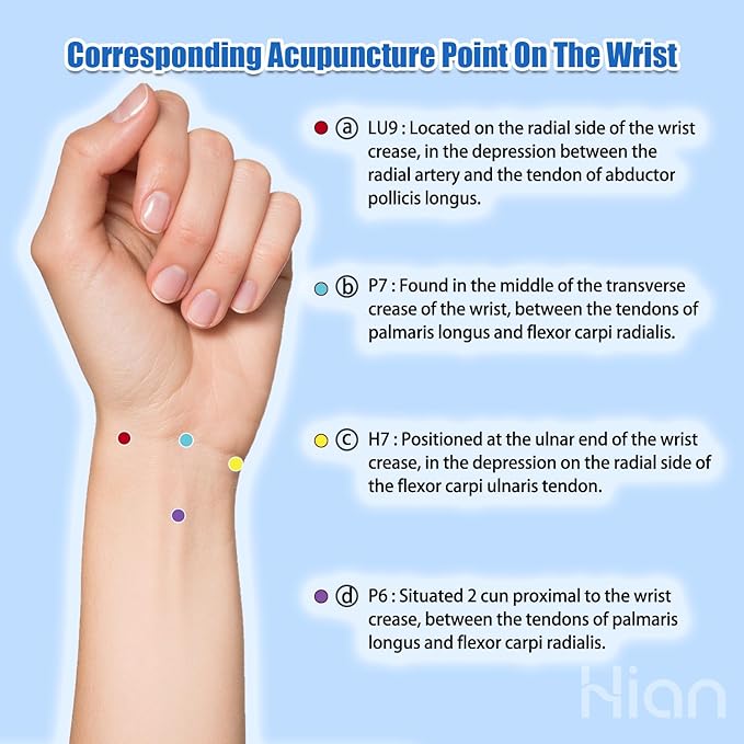 Hion Motion Sickness Bracelets Sea Sickness Wristbands for Motion Sickness/Morning Sickness/Pregnancy Nausea Anti Nausea Wristband Acupressure Nausea Bands Motion Sickness Bands（3Pairs-Black）