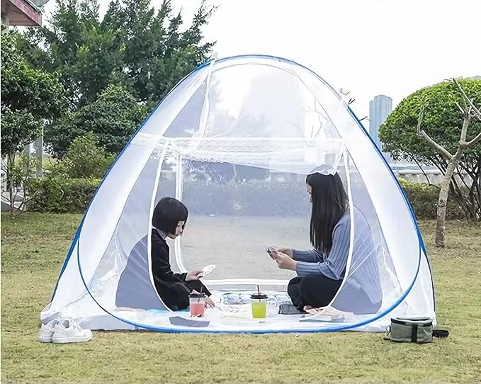 Mosquito Net for Bed, Folded Size 12 inch Portable Camping Travel Mosquito Net, Pop Up Mosquito Tent with Double Entry for King Queen Size Bed (Folded 17 Inch, 47"x75"x57")