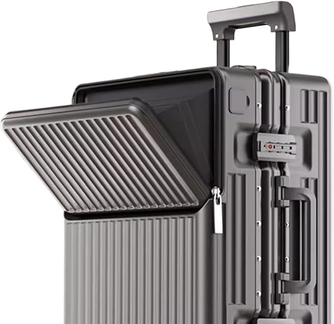 Zipperless Luggage, 22x14x9 Aviation Certified, Polycarbonate Aluminum Hardshell, Expandable Carry-On Luggage with Spinner Wheels, Hardshell Luggage, 20 Inch Cabin