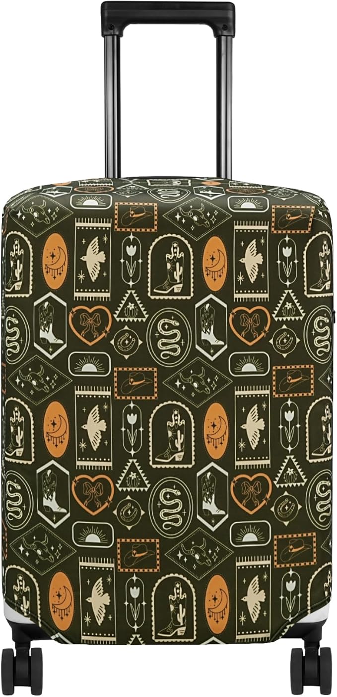 HYPER VENTURE Washable Luggage Cover - Fashion Suitcase Protector Fits 23-26 Inch Luggage (Wilderness Mark, M)