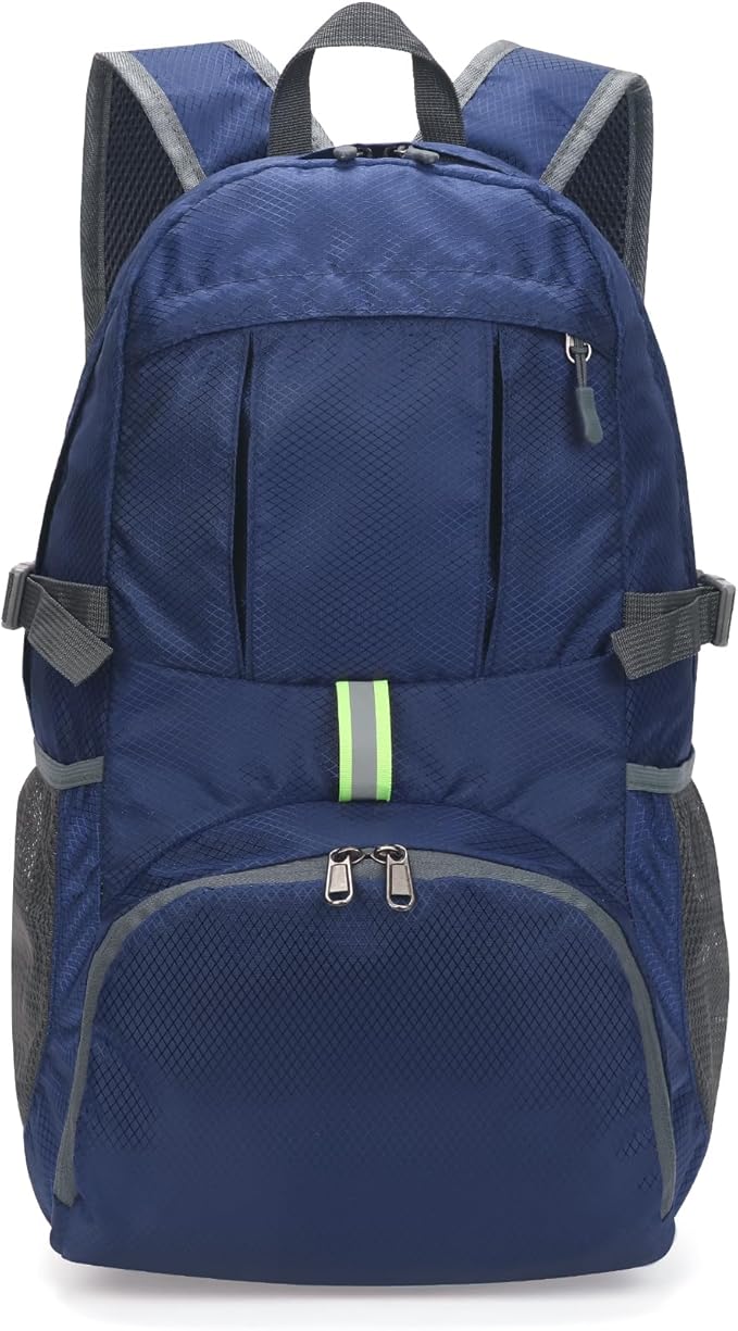 Yaopeing Lightweight Backpack,25L Foldable Hiking Packable,Water Resistant Travel Outdoor Shoulder Bag for Woman Men,Blue