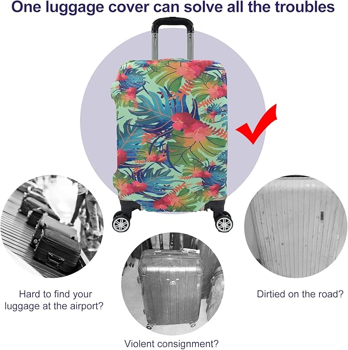 Travel Luggage Cover, Suitcase Protector Bag Fits 19-20 Inch Luggage Colorfulmaple