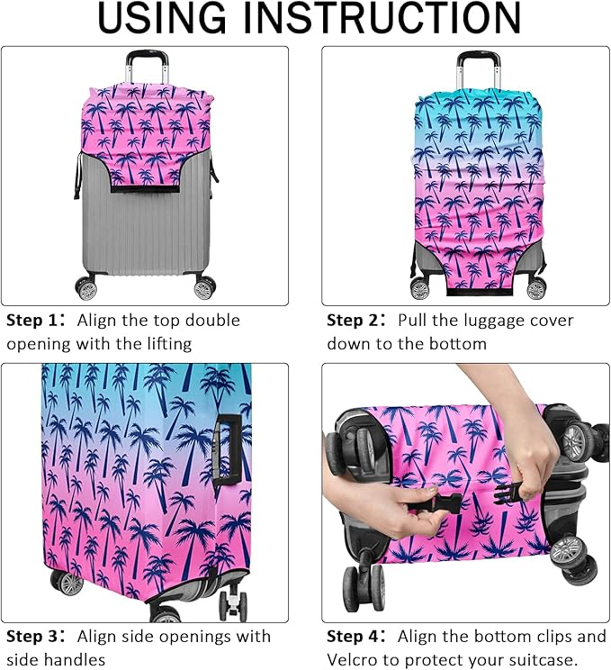 Luggage Cover for Suitcase Elastic Suitcase Cover Protector, Carry On Luggage Sleeve Anti Scratch Travel Essentials Suitcase Protector Fits 20-22