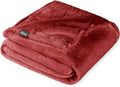 Bare Home Fleece Blanket - Throw/Travel - Ultra-Soft Lightweight for Bed, Sofa, and Couch - Luxury Microplush - Cozy Warm Blanket (Throw/Travel, Rosewood)