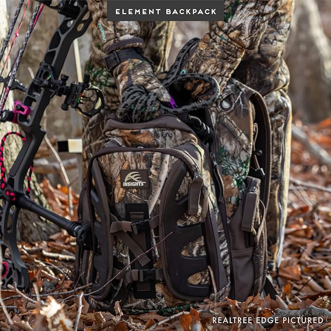 Insights Hunting by frogg toggs - The Element, Heavy Duty 1,831 Cubic Inch Hiking Fishing Camping Hunting Backpack, Realtree EXCAPE