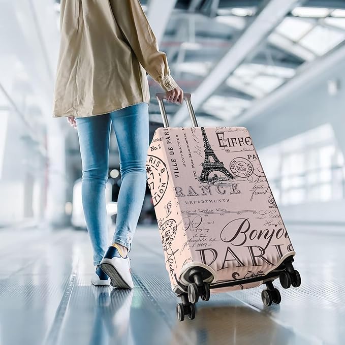 Travel Luggage Cover Suitcase Protector Fits 18-32 Inch Wheel Covers PatternedTravel Related Items Flower Luggage Protector Elastic M
