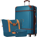 Merax Suitcase Set 28 inches Expandable Luggage with TSA Lock Spinner Wheels Hardshell Lightweight Vintage Luggage with Travel Bag,Blue