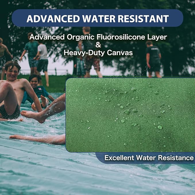 8’x10’ Canvas Tarps Heavy Duty Waterproof Tarpaulins with Aluminum Grommets,UV Resistant, 22Mil Multipurpose Drop cloth, 14oz Durable Cover Sheet for Outdoor and Indoor Use with Ropes.