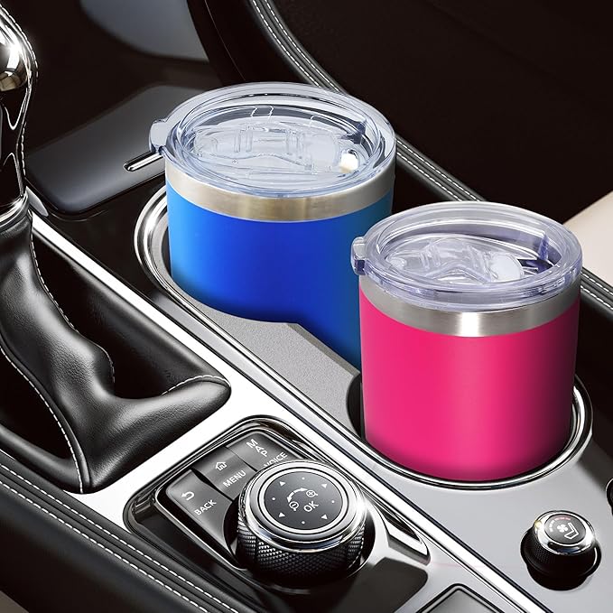 20oz Tumbler Bulk Stainless Steel Tumblers with Lid Vacuum Insulated Double Wall Travel Coffee Mug Powder Coated Tumbler Cup for Hot and Cold Drinks(Hot Pink, 6 pack)