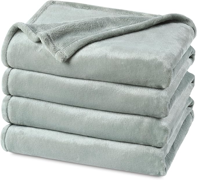 PHF Ultra Soft Fleece Blanket Twin Size, No Shed No Pilling Luxury Plush Cozy 300GSM Lightweight Twin XL Blanket for Bed, Couch, Chair, Sofa Suitable for All Season, 76" x 90", Sage Green