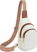 Telena Small Sling Bag for Women Leather Crossbody Fanny Packs Chest Bag for Women