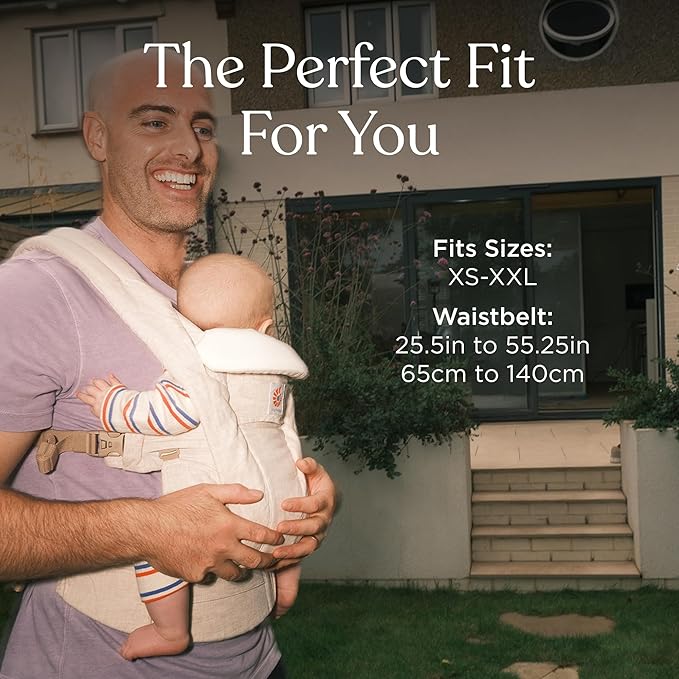 Ergobaby Omni Deluxe Baby Carrier Newborn to Toddler - Breathable Baby Carriers for Summer - All-Position Carrier with Enhanced Lumbar Support & Airflow (7-45 Pounds), Mesh, Onyx Black
