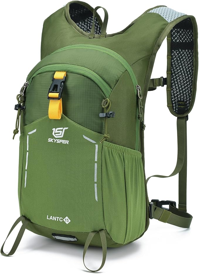 SKYSPER Small Hiking Backpack - 15L Travel Daypack Lightweight Bag Water Resistant Hiking Backpacks for Women Men