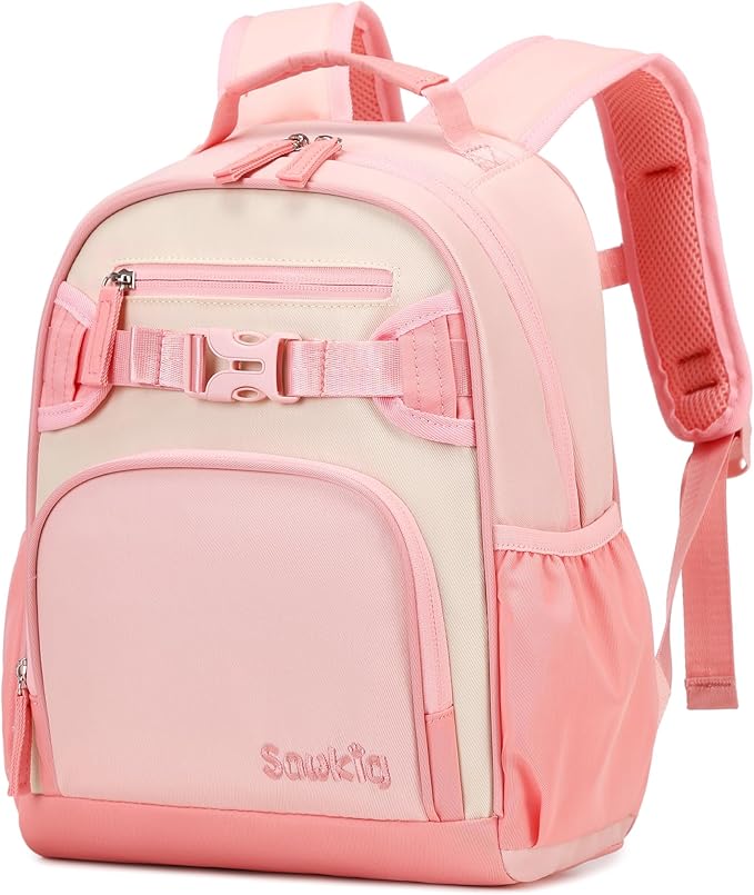 Cute Mini Toddler Backpacks for Girls 2-4 Little Kids Backpack preschool Bookbag (Pink and Cream)