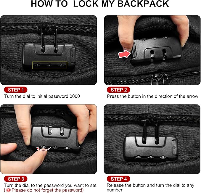 LOVEVOOK Rolling Laptop Backpack with Wheels, Waterproof Travel Carry On Business Backpack for Men, Fits 17 inch (17 inch, Red)