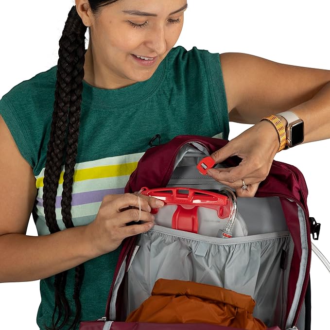 Osprey Hikelite 28L Unisex Hiking Backpack, Chameleon/Black, S/M
