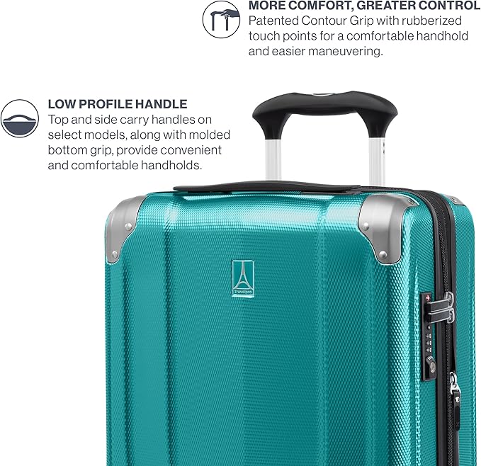 Travelpro Pathways 3 Hardside Expandable Luggage, 8 Spinner Wheels, Lightweight Hard Shell Suitcase, Carry On 21 Inch, Kayak